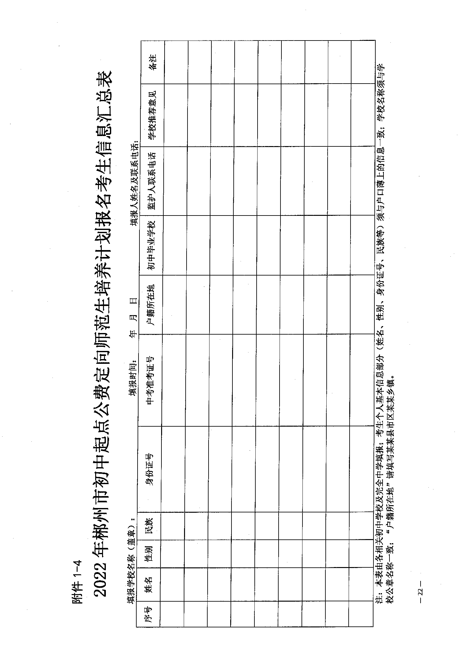 2022年嘉禾县乡村教师公费定向培养12名计划招生工作通知(图22)