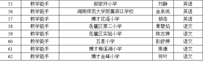 2020年长沙市岳麓区教育局第三批岳麓区中小学(幼儿园)卓越教师入选人员名单公示(图4)