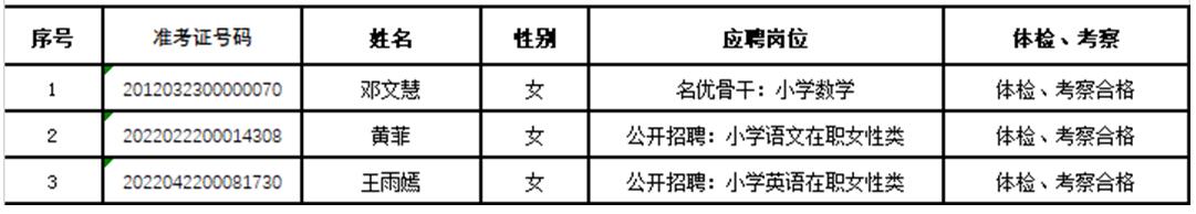 2020年长沙市雨花区公开选聘特殊人才、名优骨干教师和公开招聘教师拟聘用人员公示（第四批）(图1)